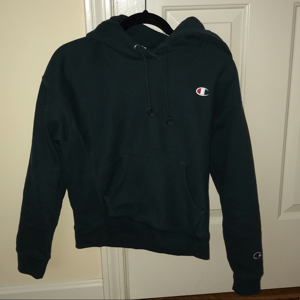 Green Champion Hoodie Sweatshirt